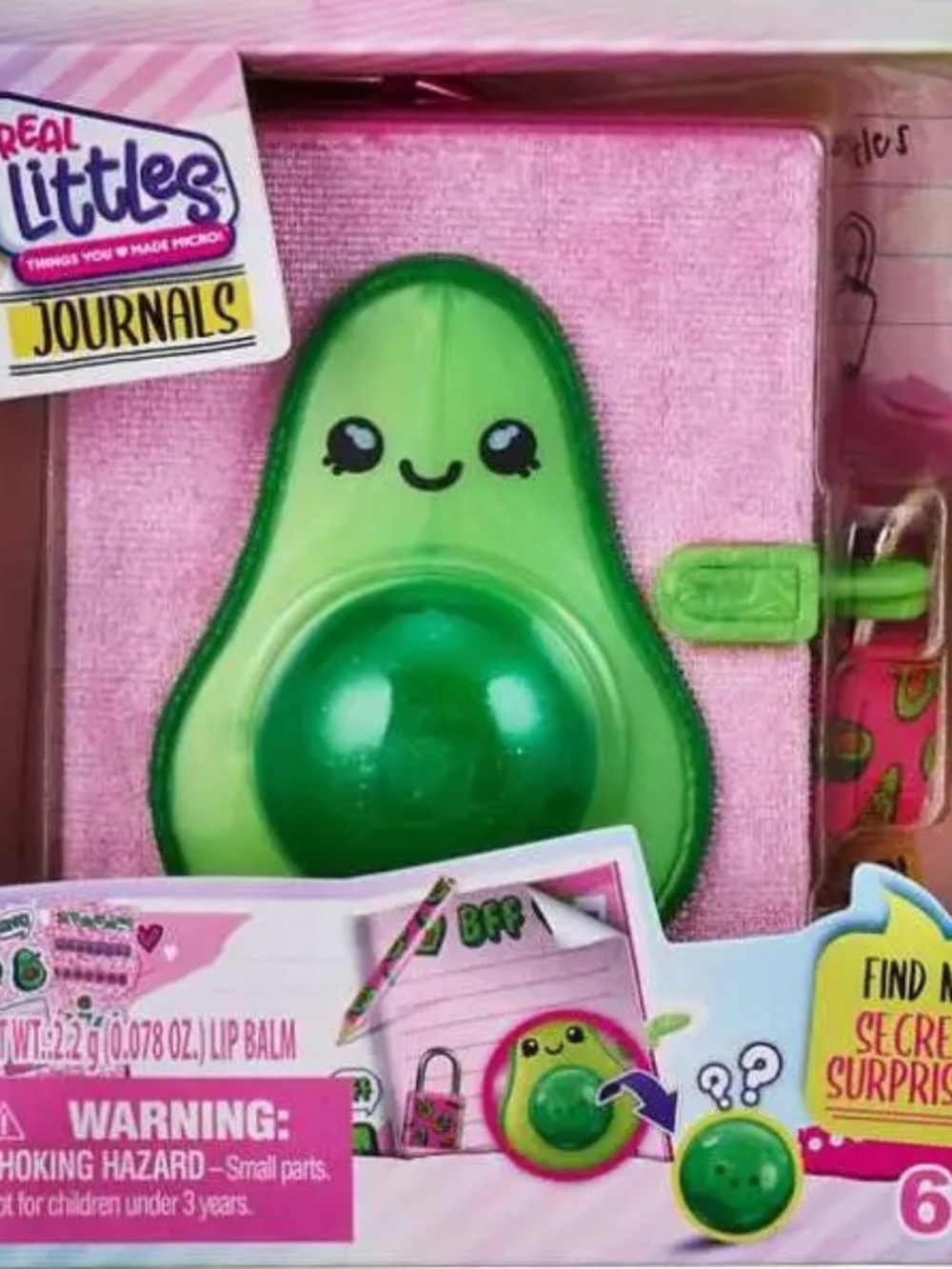 Real Littles Collectible Micro Journal with 3 Surprises Inside, Avocado, Ages 6+
